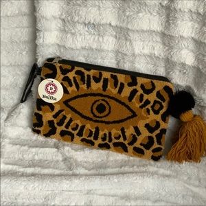 Wayuu Evil eye Leopard clutch Bag tassel